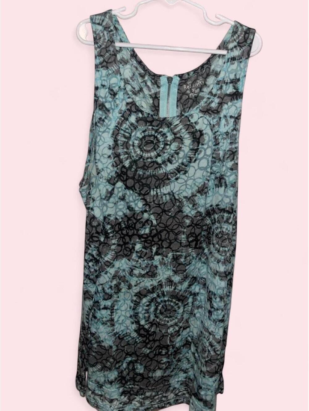 Relativity Women's Blue and Multi Vests-tanks-cami